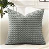 Artscope Federe Cuscini in Velluto a Coste per Divano 50x50cm Copricuscini di Bolla Geometrico Decorativa per Salotto Moderno Cuscino per Camera da Letto, Grigio