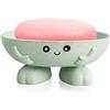 Yrzper Portasapone carino portasapone per bambini bambini creativo bella bar vassoio di sapone contatore per doccia bagno cucina piano di lavoro (verde)