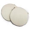 Russo Tessuti Coppia Cuscini Coprisedia Cucina Sgabelli Rotondi Lacci Double Face Sfoderabili -Panna
