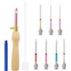 REBECCAHOWARD 10 Pezzi Regolabile Kit Punch Needle,Penna per Ricamo con 7 Aghi Intercambiabili Regolabili,Strumento per Ricamo Punch Needle per Principianti e Adulti