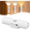 NIUAWASA 3 Pezzi Applique da Parete con Sensore di Movimento, 3 Colori Senza Fili Luce Notturna Interna Ricaricabile 3 Modalità Lampada da Parete a LED su e Giù per Scale Armadio Camera da Letto
