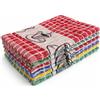 Generico Strofinacci da cucina ricamati 100% cotone - Set da 6 strofinacci multicolore 50 x 50 cm - Assorbenti, lavabili e riutilizzabili - Strofinacci decorativi per cucina (MULTICOLOR CAFÉS)