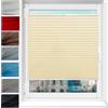 YANHONG Tenda Plissettata per lucernario, 75 x 110 cm Isolamento Termico su Misura Tendina Veneziana Senza Fori con Morsetti per finestra e camera da letto, Beige
