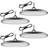 Litglobe Faretto LED UFO 200W 4 Pezzi,6500K Bianco Freddo UFO Lampada da Officina Industriale,20000LM Super Luminose LED Industriale Faretto,IP65 Impermeabile Lampada da Garage per Fabbrica Officina Fienile