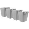 Rikyo Confezione da 4 portabicchieri da appendere,accessori per carrello, 10,75 x 10,8 cm, contenitore per appendere penne, contenitori per piante,portamatite da appendere, contenitore da cucina (grigio)