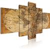 DekoArte 67 - Quadri moderni Stampa di Immagini Artistica Digitalizzata | Tela Decorativa Per Soggiorno o Stanza da letto | Stile mappamondi Mapa del Mondo 5 Pezzi 180 x 85 cm XXL