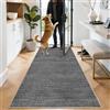 JaevKwzy Tappeto Lungo per Corridoio, Grigio 40 x 90 cm Tappeto Cucina Antiscivolo Lavabile Tappeti Runner Ingresso Interno Moderno, Tappeto Passatoia per Cucina, Camera da Letto, Soggiorno