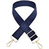 YKAFADE Boho Tracolla regolabile per borse - 72 - 130 cm di ricambio con moschettone oro 3,8 cm di larghezza, tracolla per uomo e donna, accessori fai da te per borsa, blu navy