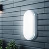 Modee Lampada da Parete LED impermeabile ovale 14W IP 54 illuminazione Per Esterni e Interni-bianco (Bianco Freddo, 14W, 6500, Kelvin)