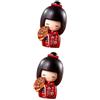Artibetter 2 Pz Regalo Di Souvenir Giapponesi Figurina Di Geisha Asiatica in Legno Statua Geisha Bambola Kokeshi Giapponese Bambola Resina Bambino Kimono
