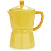 Balvi Mug Moka Colore Giallo Tazza a Forma di caffettiera Italiana con Coperchio Ceramica 350 ml