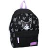 mybagstory | Zaino Kuromi Bambino | Zaino scuola ragazza fin dalla scuola materna | Spalline imbottite regolabili | Zaino Sanrio nero e viola Kawaii | 39 x 29 x 12 cm