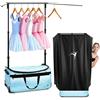 CYUREAY Borsa da ballo con rastrelliera per indumenti, borsa da ballo pieghevole, con supporto, per spettacoli, livestreamer, viaggi, rosa, moda, Blu -58,4 cm (23), One Size, alla moda