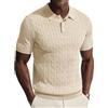 PJ PAUL JONES Polo da uomo a maniche corte casual con bottoni, Albicocca, M