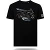 AZgraphishop T-Shirt con Grafica AZ Graphishop Compatibile con R 1300 RS (IT, Testo, L, Regular, Regular, Triple Black Ts-Fm-227)