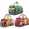 DeHolifer Borsa Trapuntato Hippie Modello 2026, Stile Bohémien Borsone con Stampato Floreali Autobus Borsa Multifunzionale Bagaglio con Tracolla Regolabile Borsone Casuale Bag per Viaggio Vacanze