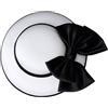 OHPHCALL Cappello da Donna Elegante Francese Stile Vintage Bianco per Cerimonia e Festa, Copricapo Raffinato per Banchetti e Matrimoni
