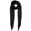 KASHFAB 100% Cachemire Sciarpa Fatto in Kashmir (Confezione Regalo) Lana Merino Intelligente Seta Scialle Sopraffina Super Morbida Donna Uomo Pashmina Autunno Inverno Profondo Nero