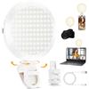 UTEBIT Luce Selfie Telefono a Clip 2500-9000K 3 Modalità Luce,Ring Light Telefono per iPhone/iPad/Laptop/Fotocamera/Fotografia Vlog 3000mAh