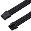 EZDIY-FAB Cavo con manicotto PCIE 6 + 2 pin - Prolunga cavo per alimentatore - Nero