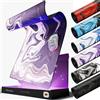 Nyfter Tappetino per mouse XXL per gaming Nyfpad - 900 x 500 mm - Liquid Design - Bordi cuciti - Premium Mousepad (White Purple)