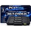 PcStore Set 3 Toner Compatibile per Samsung 1052L / D105 per SCX-4600 SCX-4600FN SCX-4623F SCX-4623FN SCX-4623FW, ML-1910 ML-1911 ML-1915 ML-2525 ML-2525W ML-2580N, SF-650, SF-650P | MLT-D1052L Nero