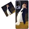 KARTXITAI Cover Personalizzata Compatibile con TCL 40R con Foto Testi logo,Custodia Morbido TPU Silicone Gel Trasparente Custom Case con Immagine,Testo+1 x Cinturino Universale