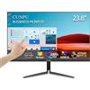 CUNPU Monitor PC 24 Pollici (23.8) Touch Screen 10 Punti, Schermo IPS Full HD 1080p 75Hz, Monitor Tattile con Protezione Low Blue Light, Connettività HDMI/VGA/USB, Ideale per Ufficio, Scuola e Casa
