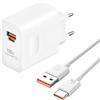Vernisassize Caricatore 100 W USB C alimentatore di rete Supercharge caricatore rapido 100 Watt per Huawei Honor USB caricabatterie, 6A PD cavo di ricarica adattatore per Honor Magic 7 Pro 400 per Huawei MatePad