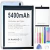 Aousavo BAT20X965400 X96 - Batteria di ricambio compatibile con Doogee X96 X96 Pro, 5400 mAh