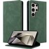 CASAFUNY Custodia per Samsung Galaxy S24 Ultra Cover a Libro Portafoglio in Pelle PU Protettiva per Samsung S24 Ultra 5G, Flip Caso Custodia per Samsung Galaxy S24 Ultra 5G, Verde