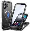 Cozycase Cover TOP Antiurto IP68 Impermeabile Per iPhone 16 Per Magsafe Militare Resistente 360 Integrale Subacquea Antipolvere Rugged Custodia Magnetica Doppia Waterproof Case Per iPhone 16, Nero