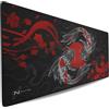 Nyfter - Tappetino per mouse XXXL Koi Bamboo Gaming, 1200 x 600 x 3 mm, 3XL, tappetino per mouse da gioco, di alta qualità, impermeabile, per videogiochi professionisti (rosso Blossom)