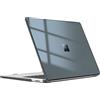 FINTIE Custodia compatibile con Microsoft Surface Laptop 5/4/3 modello 1951/1868 - [Snap-On] Cover rigida trasparente per touch screen da 13,5 con tastiera in metallo, nero cristallo
