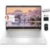 HP MarxsolAccessory - Laptop portatile Micro-Edge da 14 2024, Intel Quad-Core N4120, 4 GB di RAM, 192 GB (128 GB eMMC + 64 GB Card), WiFi, Windows 11S + 1 anno Office 365, MarxsolAccessory Rose Gold