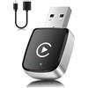 APKLVSR Adattatore per auto senza fili compatibile con CarPlay, Bluetooth 5.3 e 5.8 GHz WiFi, Plug & Play USB-C/A Dongle per veicoli con cavo CarPlay, connessione rapida e supporto iOS 10+