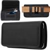 BIIULHCI Custodia da cintura per Oppo A15 A16 A16S A54S A52 A72 A53 A53S, custodia con porta carte di credito, in pelle, per Oppo A74 4G A73 A54 A94 5G A91 A5 A9 2020, nero-XXL