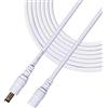 Liwinting 5m Cavo di Prolunga DC Maschio a Femmina Cavo di Alimentazione del Connettore 12V 5,5 mm x 2,5 mm per Adattatore di Potenza, Fotocamera CCTV Potenza e più - Bianco