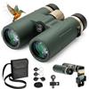 OJTOJT Binocolo 12 x 42 HD, binocolo compatto, Big View, BAK4 HD Prisma + obiettivo FMC, per adulti, per birdwatching, escursionismo, caccia, visite turistiche (verde oliva)