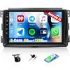 GOHHDL Android 15, 6G+128G 8Core GOHHDL Autoradio per Mercedes Benz Smart Fortwo 451 2005-2010 Carplay Android Auto, 9 Pollici Touch Screen 2Din con BT GPS Navi WiFi FM/RDS HIFI EQ DSP SWC Retrocamera&MIC