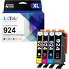 LxTek 924 cartucce 924 Multipack 924e compatibili con cartucce HP 924 per cartucce HP Officejet Pro 8132e per Officejet Pro 8122e 9120e 9730e 8124e 8120e 8130e, confezione da 4 pezzi, senza chip