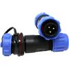 ZBLZGP Weipu SP13 Connettore in linea impermeabile IP68 per montaggio a pannello (3 pin 13A)