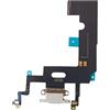 TELEMATICARICAMBI Flex Flat Dock Connettore di Ricarica, Porta USB, Microfono Trasmissione Dati e carica, Ricambio Compatibile con iPhone XR - Modelli A1984, A2105, A2106, A2108 Colore Bianco