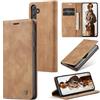 Ottcooed Cover per Samsung Galaxy A55 5G Custodia, Cover Pellicola a Libro Portafoglio in Pelle Porta Carte Protettiva Slot per Scheda Flip Case Wallet Case con Samsung Galaxy A55 5G, Marrone