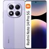 XIAOMI Redmi Note 14 Pro 5G 12GB+512GB - Smartphone con schermo AMOLED 6.67 1.5K, fotocamera 200MP, processore Dimensity 7300-Ultra e batteria 5110 mAh,viola(senza caricabatterie)