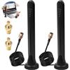Joynine Antenna WiFi 5G 4G 2Pcs Antenna WiFi Esterno e Interno 5G 4G LTE 15dBi Omnidirezionale con Base Magnetica Amplificatore Segnale per Router WiFi Modem Fotocamera Connettori SMA/TS-9 Cavo 3M