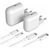 Samneer Caricabatterie rapido 45W USB‑C PD 3.0 PPS con cavo Typ‑C da 2 metri,（2 pezzi） compatibile con: Google Pixel 10 Pro, 9 Pro XL, 8 Pro, 7 Pro, Pixel 7, 7a, 6a Pro, 5, 5a, 4, 4a, 4XL, 3a, tablet e altri