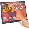 Kyyivwine Monitor touch screen da 14,1 pollici, 1920 x 1200, display IPS da schermo portatile con 2 USB-C, HDMI, USB-A, 10 punti, monitor portatile esteso per laptop, PC, telefono, Mac, Xbox, PS5