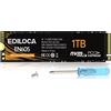 Ediloca EN605 1TB M.2 SSD, NVMe1.3 PCIe Gen3 x4 SSD Unità a stato solido interne, M.2 2280 - Velocità di lettura/scrittura fino a 2100/1800 MB/s - SSD interno compatibile con laptop e PC desktop