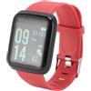 Asixxsix Orologio Fitness Tracker, Monitor del Sonno, Frequenza Cardiaca, Contapassi, Contacalorie, Smartwatch Impermeabile con Notifiche di Chiamata per Uomo e Donna, Compatibile con (rosso)